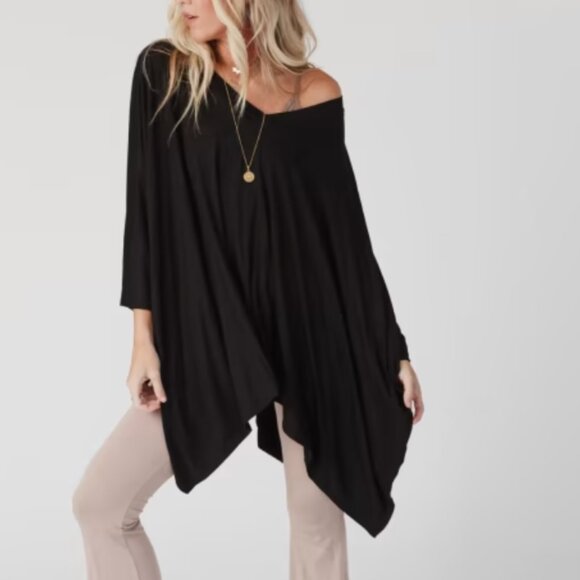 Three Bird Nest Tops - Wren Tunic Top - Three Bird Nest L Black